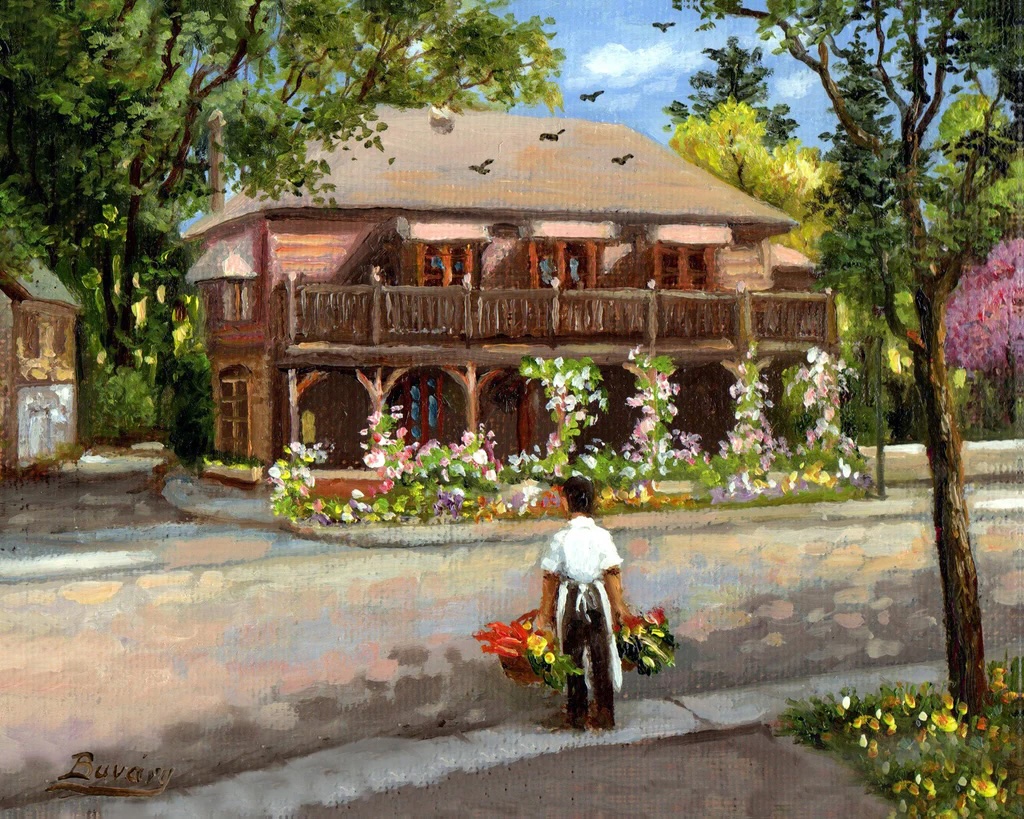 French Laundry garden harvest, painting by Imre Buvary